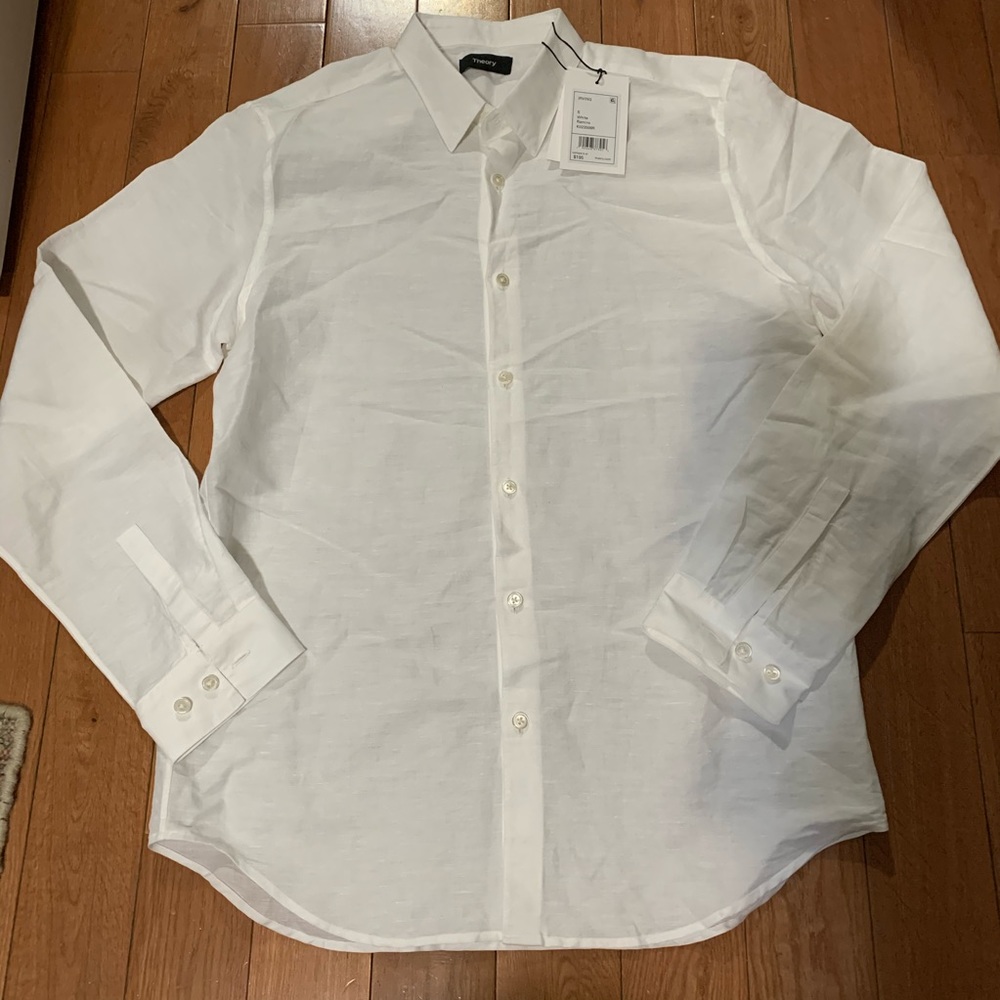 NEW theory linen shirt size small
